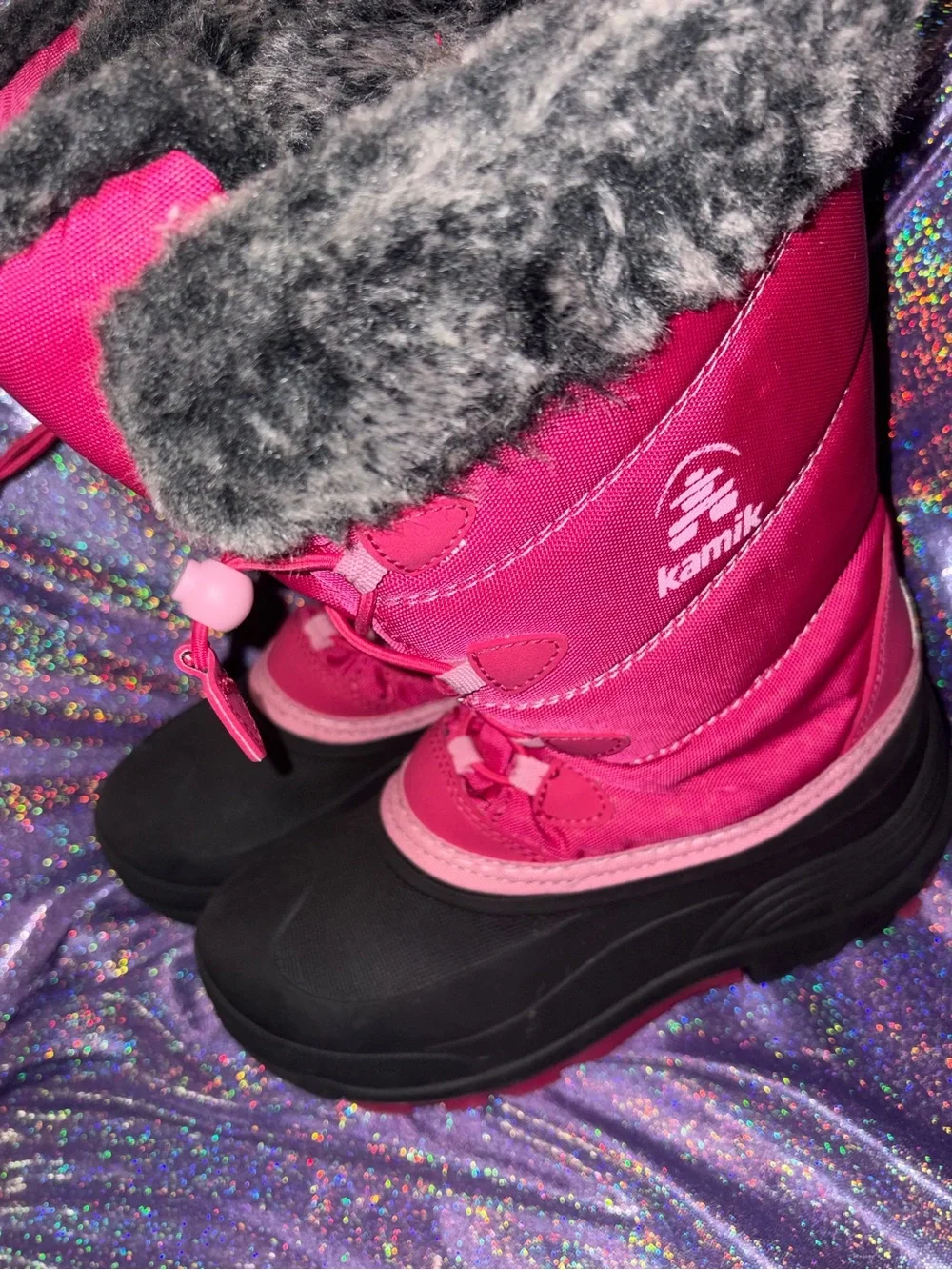 Big Kids Pink Kamik Snow Boots